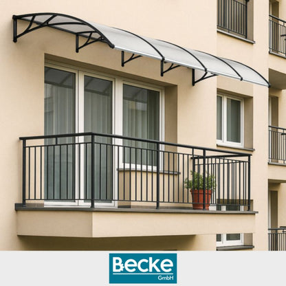 Buet Døroverdækning 120x80 cm Gennemsigtig Polycarbonat
