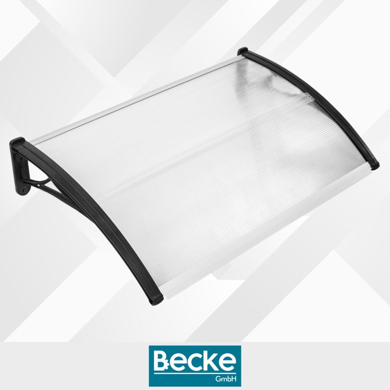 Buet Døroverdækning 120x80 cm Gennemsigtig Polycarbonat