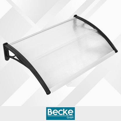 Buet Døroverdækning 120x80 cm Gennemsigtig Polycarbonat