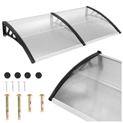 Buet Døroverdækning 200x100 cm Gennemsigtig Polycarbonat
