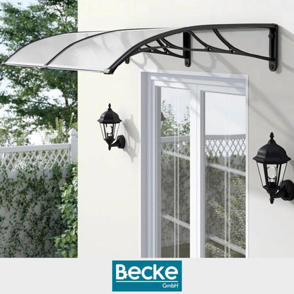 Buet Døroverdækning 200x100 cm Gennemsigtig Polycarbonat