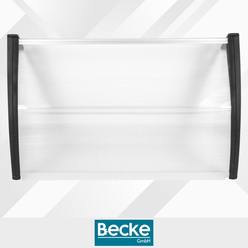 Buet Døroverdækning 200x100 cm Gennemsigtig Polycarbonat