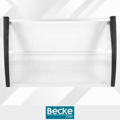 Buet Døroverdækning 200x100 cm Gennemsigtig Polycarbonat