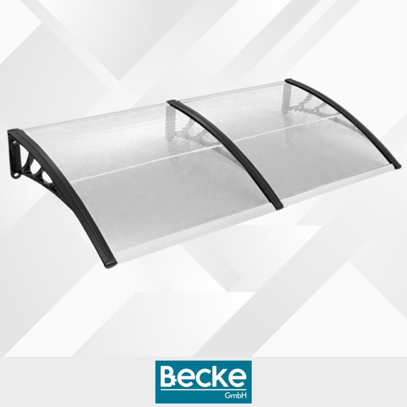 Buet Døroverdækning 200x100 cm Gennemsigtig Polycarbonat