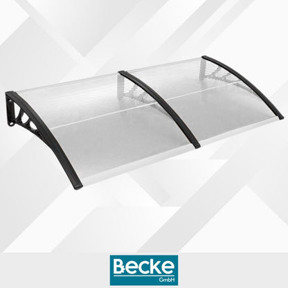 Buet Døroverdækning 200x100 cm Gennemsigtig Polycarbonat