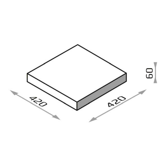 Fladt tag Joniec Gorc 6 x 42 x 42 cm pyrit