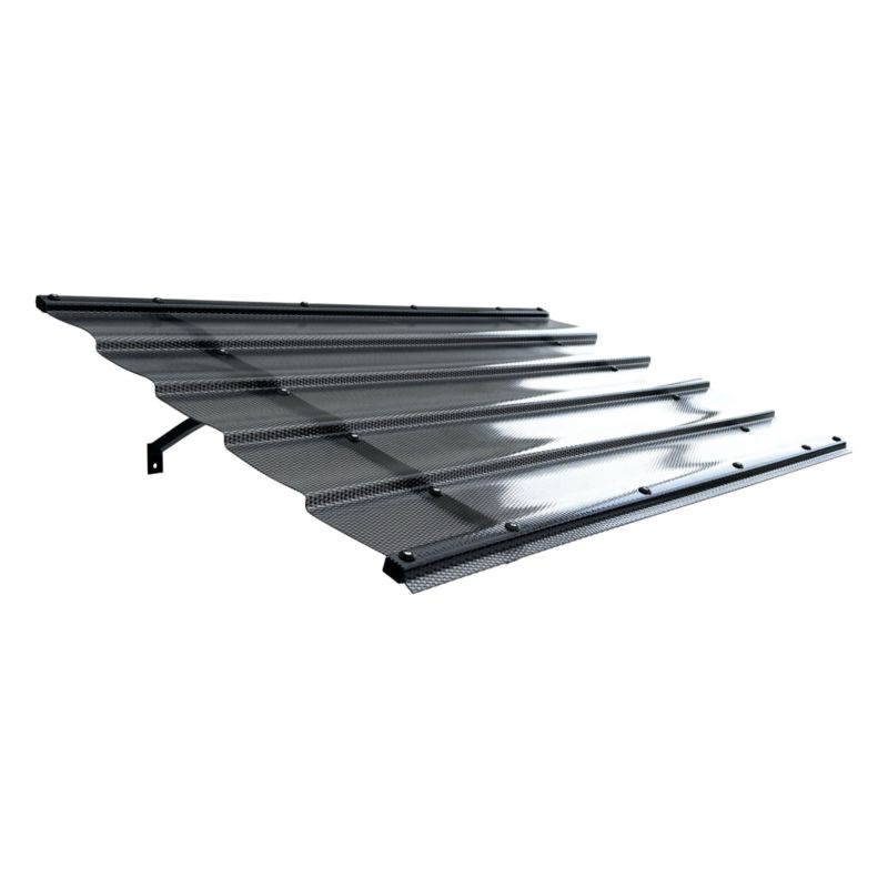 Døroverdækning Straight T-150 150x95,4 cm Antracitgrå med Aluminiumsramme og Polycarbonatbelægning | 4779037494040