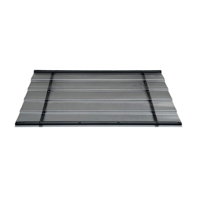 Døroverdækning Straight T-150 150x95,4 cm Antracitgrå med Aluminiumsramme og Polycarbonatbelægning | 4779037494040