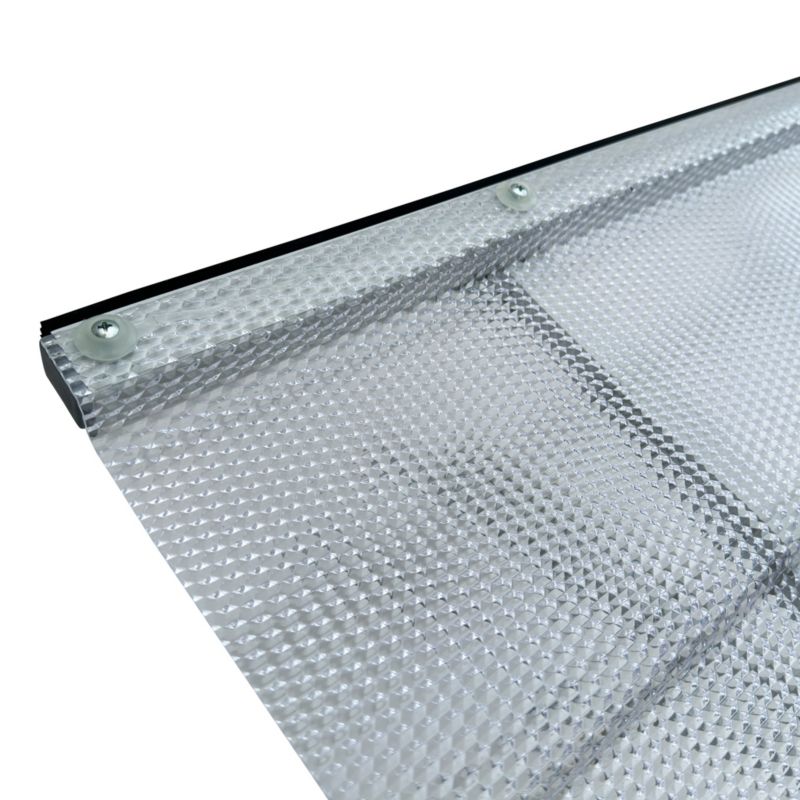 Døroverdækning Straight T-150 150x95,4 cm Grå med Aluminiumsramme