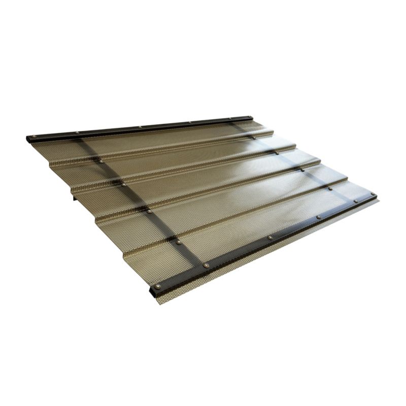 Dørbaldakin Straight T-150 150x95,4 cm Brun Aluminium og Polycarbonat