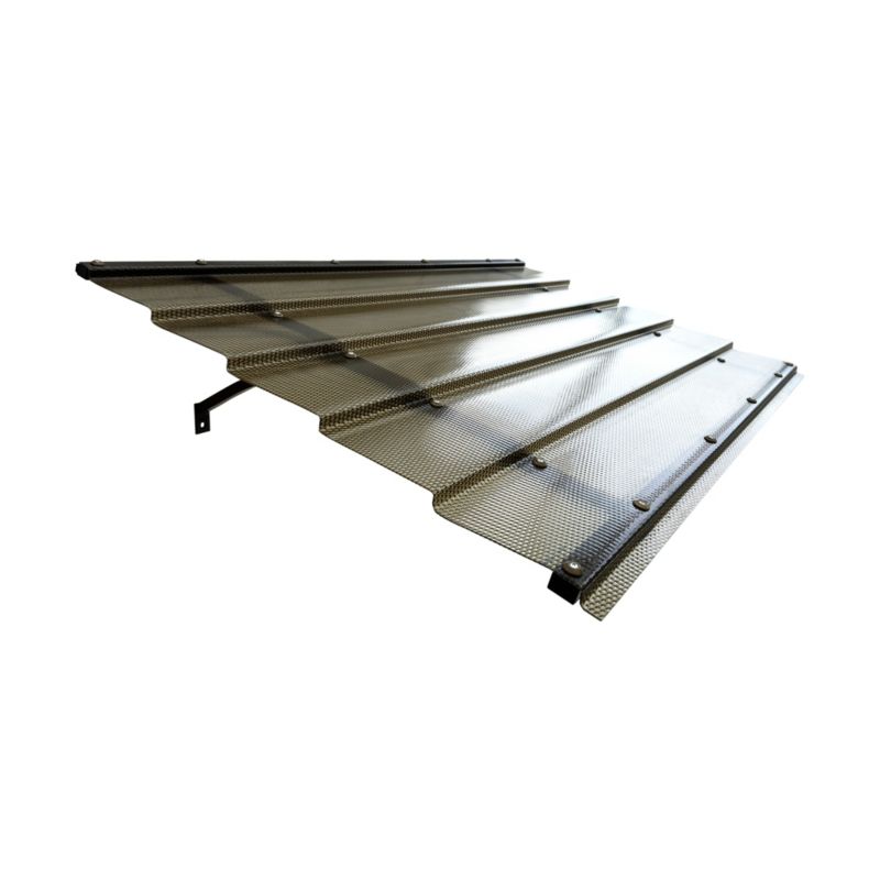 Dørbaldakin Straight T-150 150x95,4 cm Brun Aluminium og Polycarbonat