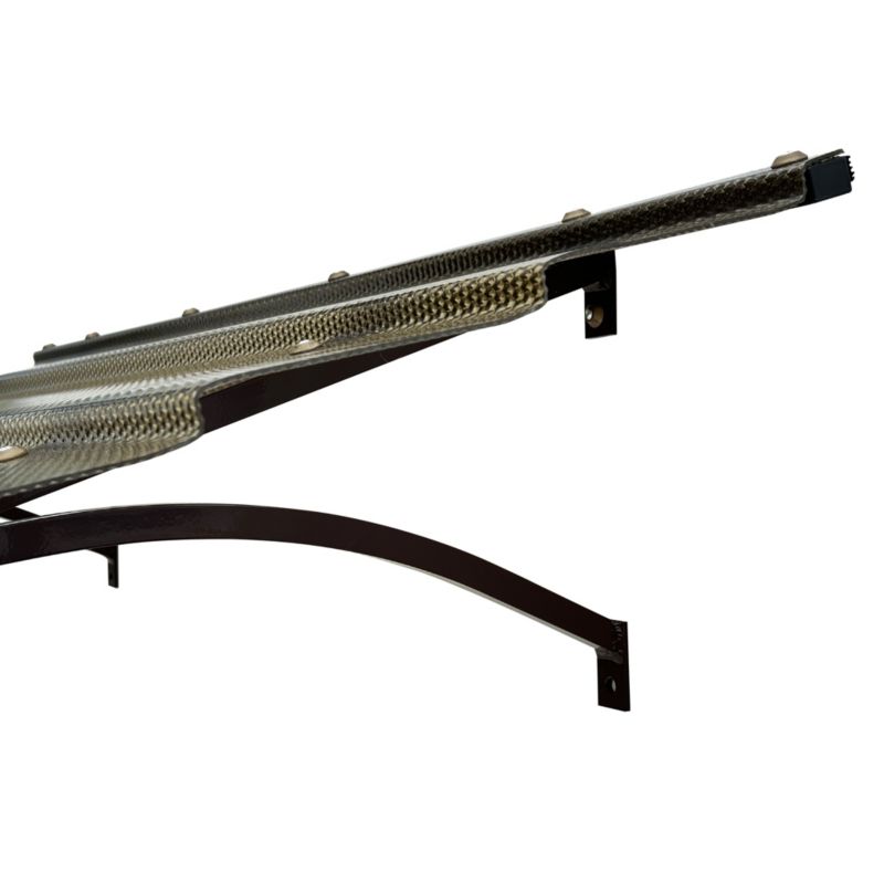 Dørbaldakin Straight T-150 150x95,4 cm Brun Aluminium og Polycarbonat