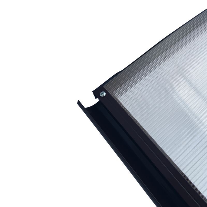 Døroverdækning Rodeo R-150 150 cm Antracitgrå med Polycarbonat