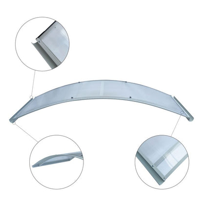 Døroverdækning Rodeo R-150 150 cm Buede Aluminium Polycarbonat Gennemsigtig | 4779037490998
