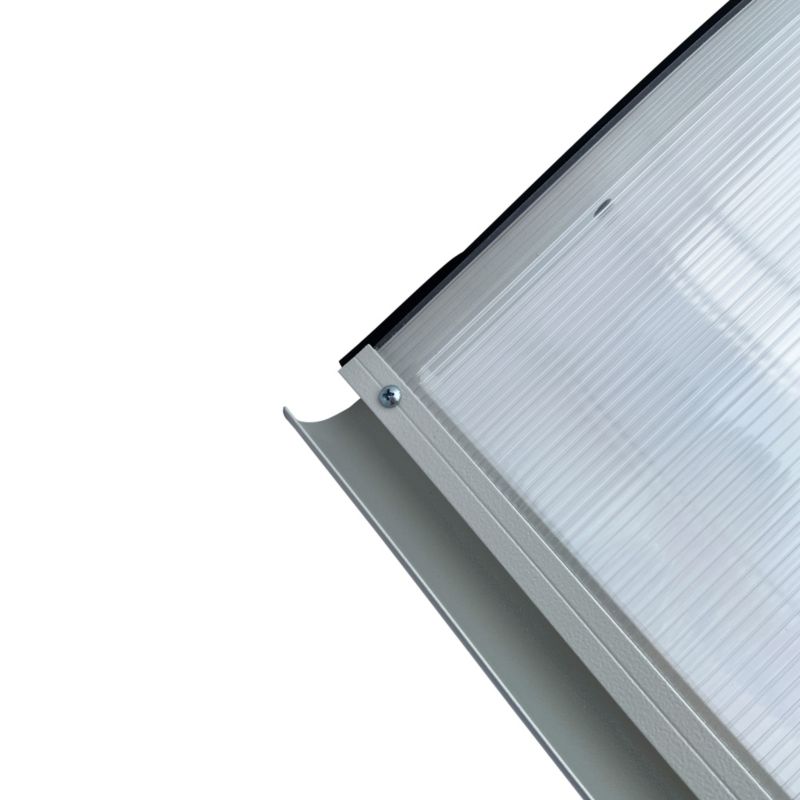 Døroverdækning Rodeo R-150 150 cm Buede Aluminium Polycarbonat Gennemsigtig | 4779037490998