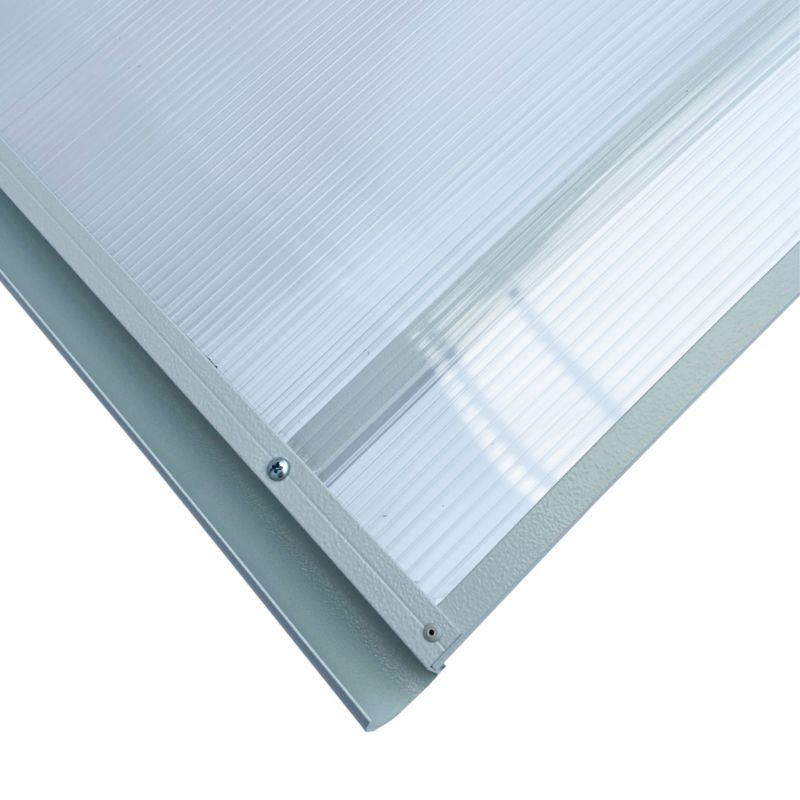 Døroverdækning Rodeo R-150 150 cm Buede Aluminium Polycarbonat Gennemsigtig | 4779037490998