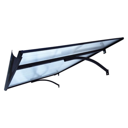 Døroverdækning Straight T-160 Antracitgrå Aluminium og Polycarbonat 160x100 cm