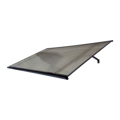 Døroverdækning Straight T-160 160x100 cm Brun RAL 8017 Aluminium og Polycarbonat