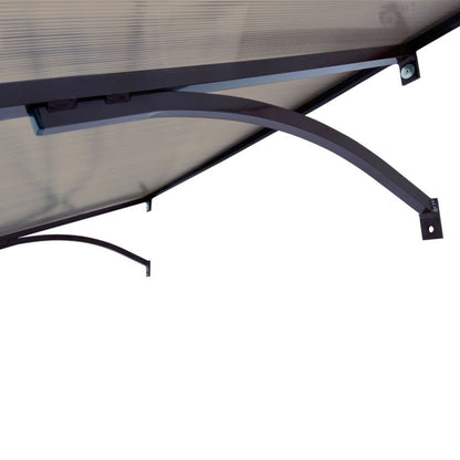Døroverdækning Straight T-160 160x100 cm Brun RAL 8017 Aluminium og Polycarbonat