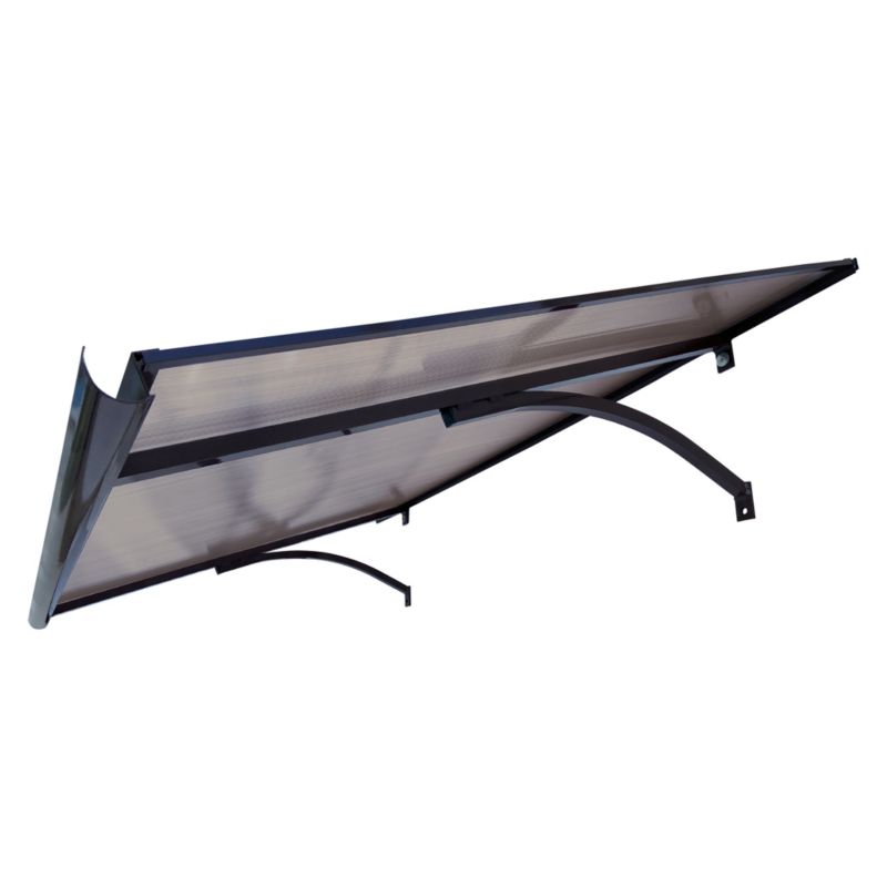 Døroverdækning Straight T-160 160x100 cm Brun RAL 8017 Aluminium og Polycarbonat