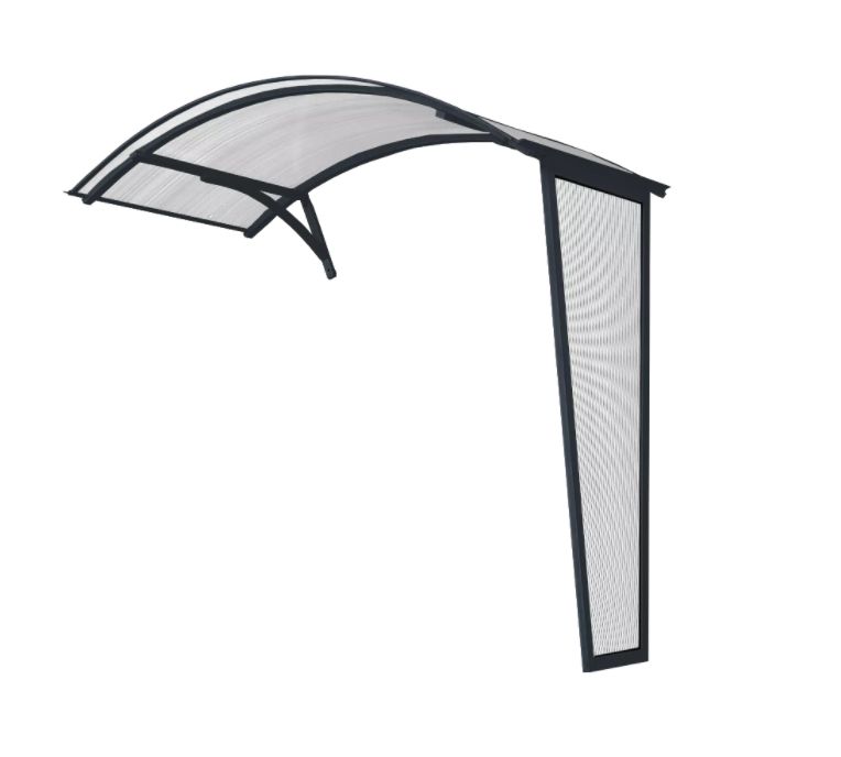 Dørsegl Buet 158x90 cm Gennemsigtig Polycarbonat