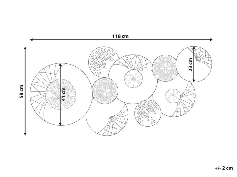 Vægsdekoration Cesium Metal Sølv 1 stk.