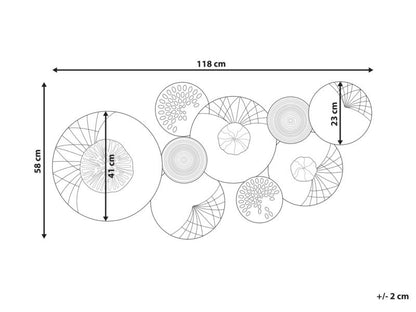 Vægsdekoration Cesium Metal Sølv 1 stk.