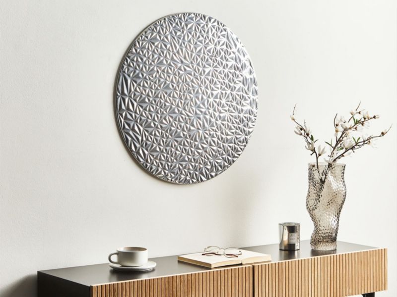Vægdekoration Moscavide 59 cm Metal Sølv 1 stk.