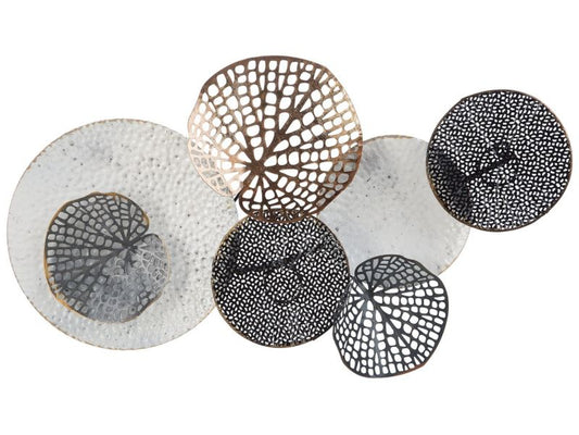 Vægdekoration Rhodium metal farverig 1 stk.