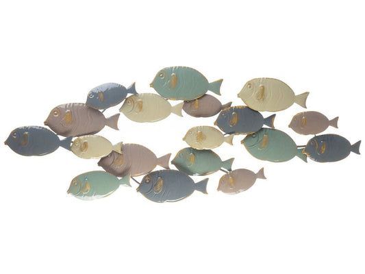 Vægdekoration fisk Fermium 47 cm metal farverig 1 stk.