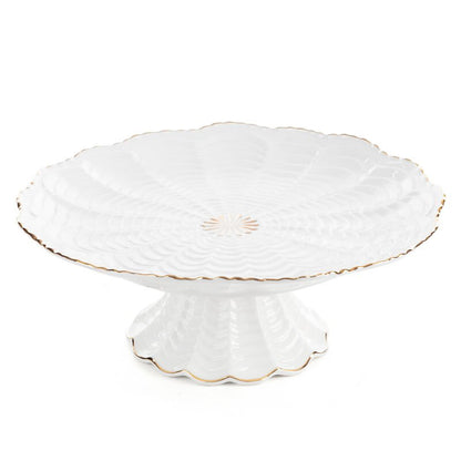 Dekorationsfad 28x28x11 cm Creme Guld