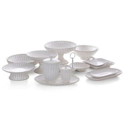 Dekorationsfad Keramisk 34x34x11 cm Creme