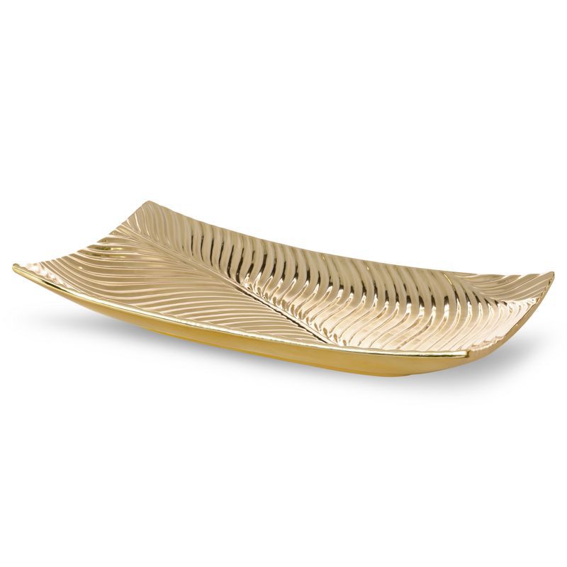 Dekorationsfad Keramisk 45x25 cm Guld