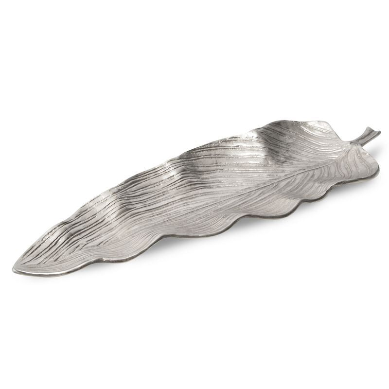 Dekorationsfad Keramisk 55x19 cm Sølv