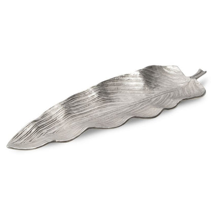 Dekorationsfad Keramisk 55x19 cm Sølv