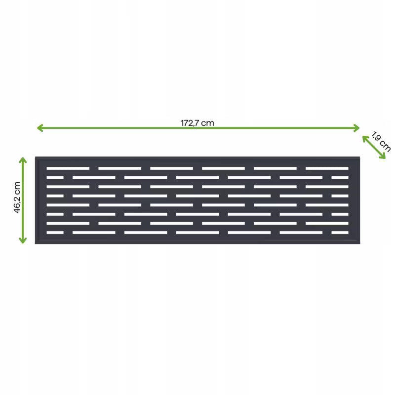 Dekorationsgitter Hegn URBAN/CITY 172,7x46,2 cm Antracit Aluminium