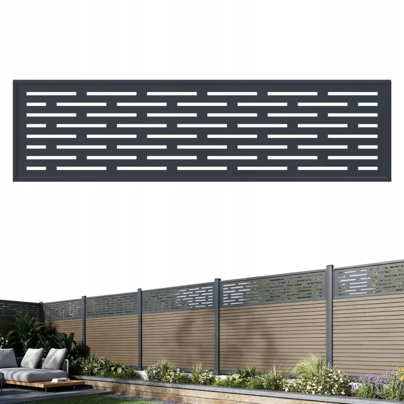 Dekorationsgitter Hegn URBAN/CITY 172,7x46,2 cm Antracit Aluminium