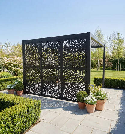Dekorationspanel til Pavillon 276x222 cm Sort Stål