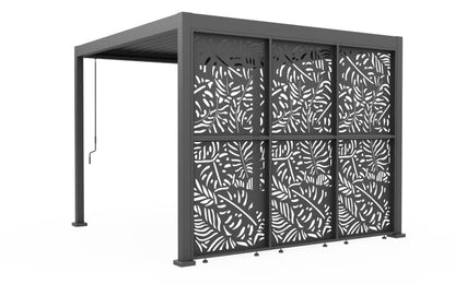Dekorationspanel til Pavillon 276x222 cm Sort Stål