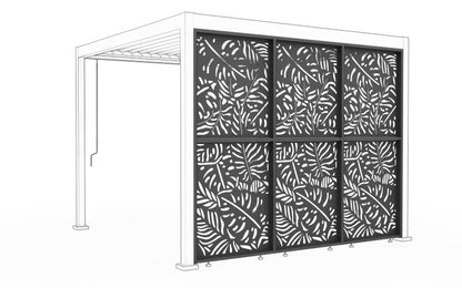 Dekorationspanel til Pavillon 276x222 cm Sort Stål
