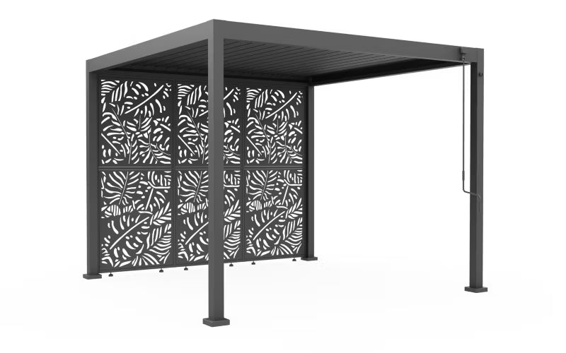 Dekorationspanel til Pavillon 276x222 cm Sort Stål