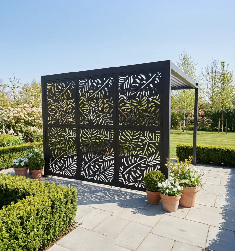 Dekorationspanel til Pavillon 276x222 cm Sort Stål
