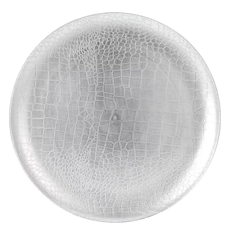 Dekorationstallerken 33 cm Sølv
