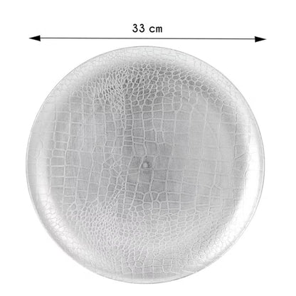 Dekorationstallerken 33 cm Sølv
