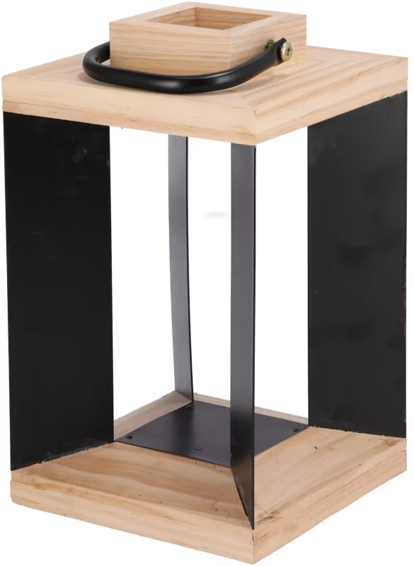 Dekorativ Lanterne 30 cm Sort Metal