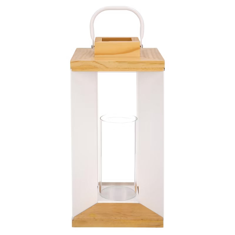 Dekorativ Lanterne 37 cm Hvid Metal