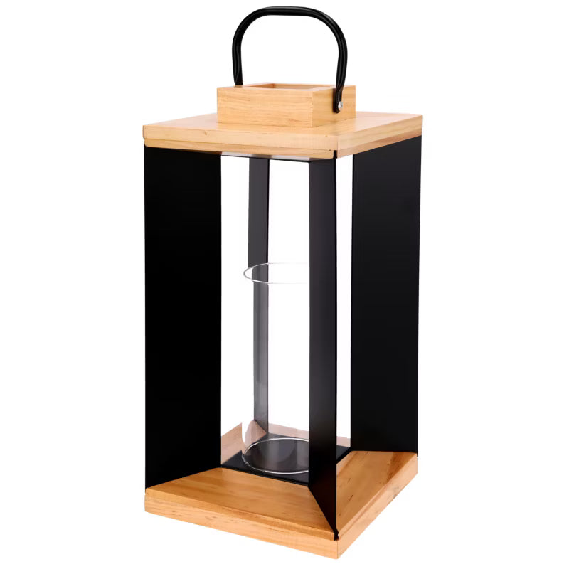 Dekorativ Lanterne 37 cm Sort Metal
