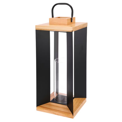 Dekorativ Lanterne 44 cm Sort Metal