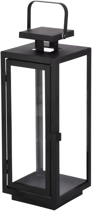 Dekorativ Lanterne Metal 30 cm Sort