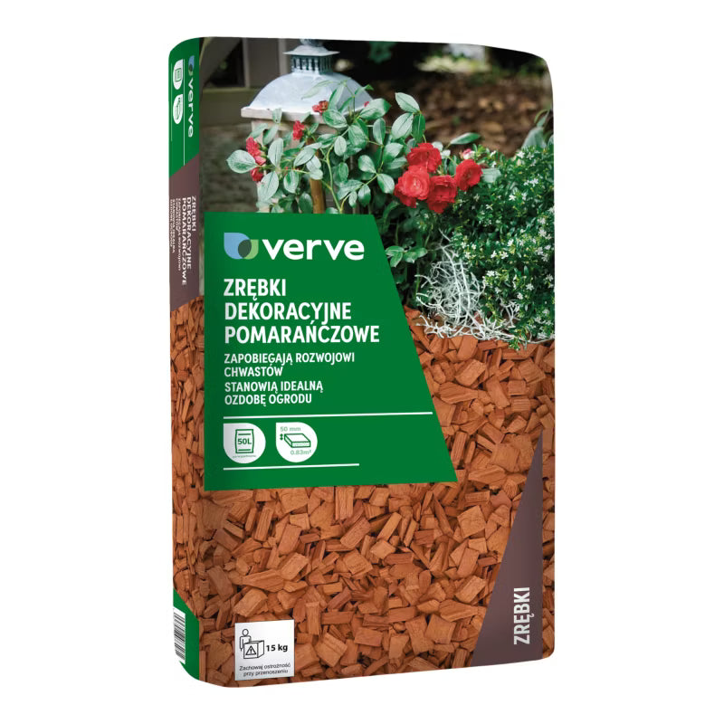 Dekorative Træflis 50 Liter Orange
